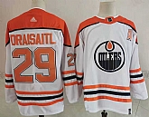 Oilers 29 Leon Draisaitl White 2020-21 Reverse Retro Adidas Jersey,baseball caps,new era cap wholesale,wholesale hats
